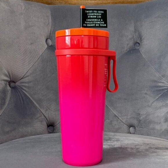 Starbucks Stainless Steel Orange Pink Gradient Stainless Steel Cold Cup, 24 oz - Picture 1 of 6